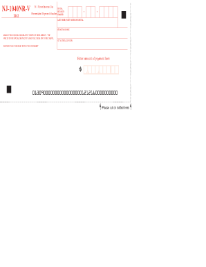 New Jersey Nonresident Tax Payment Voucher