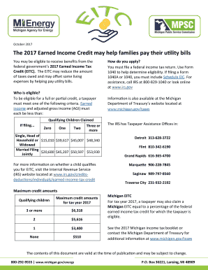 2017 Earned Income Tax Credit Form