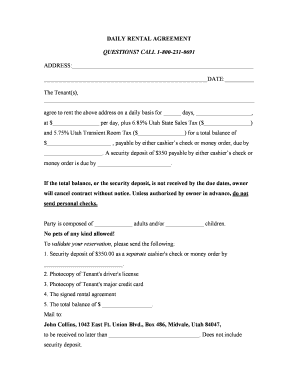 Daily Rental Agreement