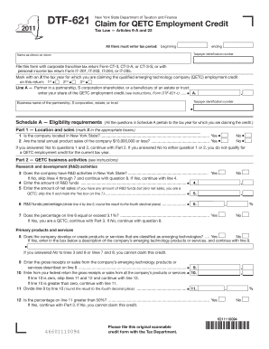 New York QETC Employment Credit Claim Form