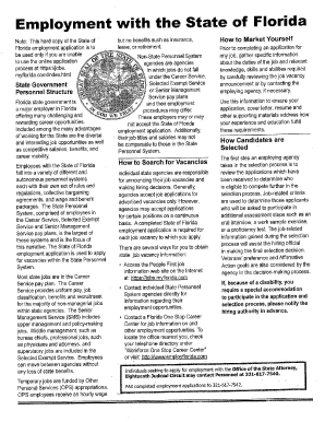 State of Florida Employment Application