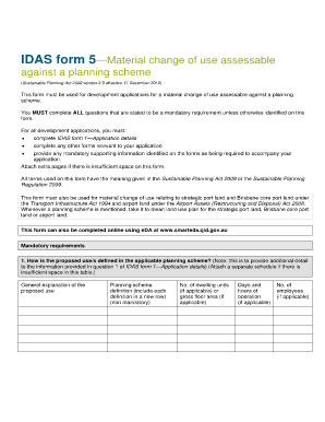 IDAS Form 5 - Material Change of Use