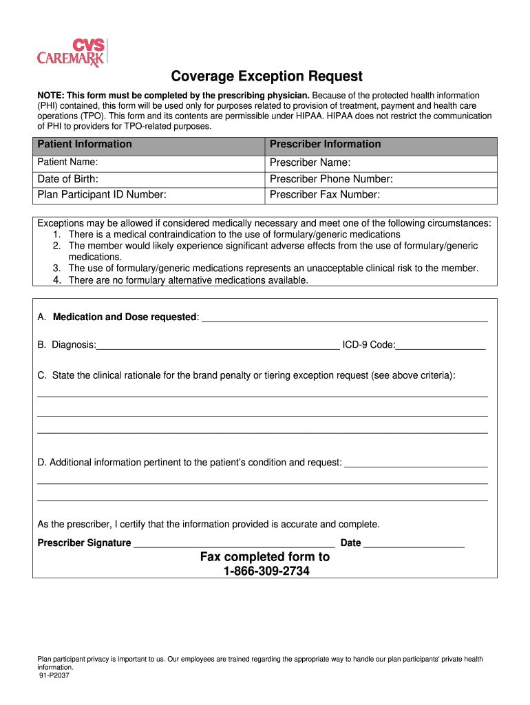 CT CVS Caremark 91-P2037 - Fill and Sign Printable Template Online | US Legal Forms