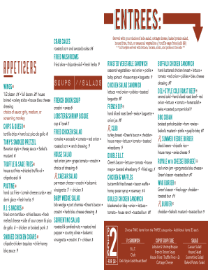 Menu - Marina Grille & Seafood Company