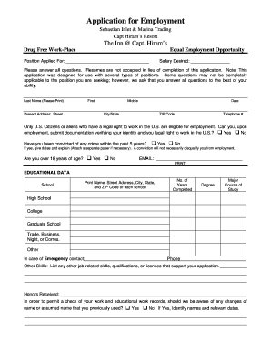 Employment Application Form