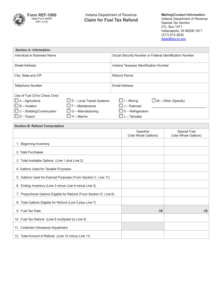 Fillable Online forms in Claim for Fuel Tax Refund Fax Email Print