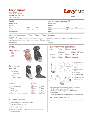 AFO 9.0 Ankle Cast Preparation Instructions