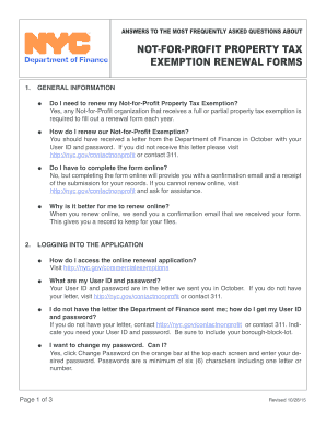 Fillable Online Not-for-Profit Property Tax Exemption Fax Email Print ...
