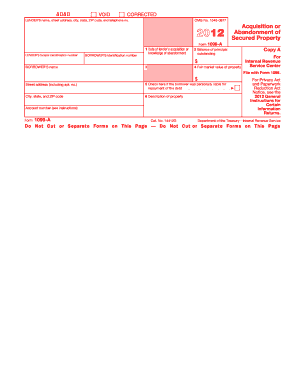 IRS Form 1099-A