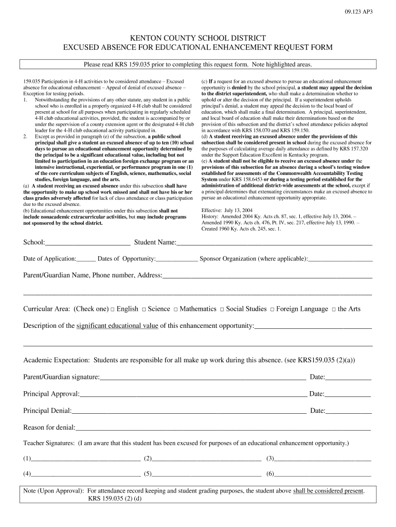 educational enhancement opportunity request form Preview on Page 1