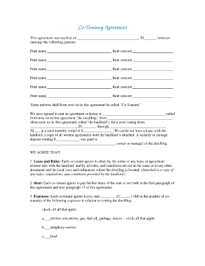 Co-Tenancy Agreement