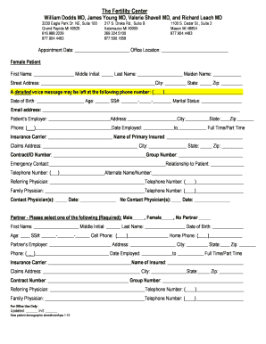 The Fertility Center Patient Information and Consent Forms