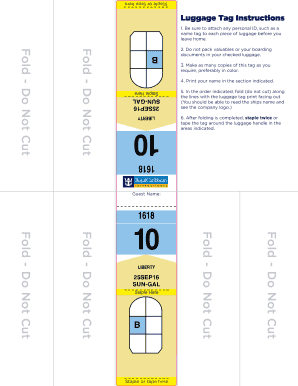 Luggage Tag Instructions