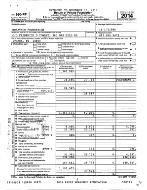 IRS Form 990-PF 2014