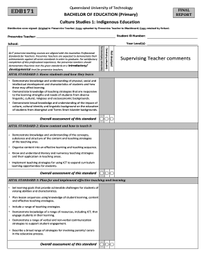 Bachelor of Education Primary Report