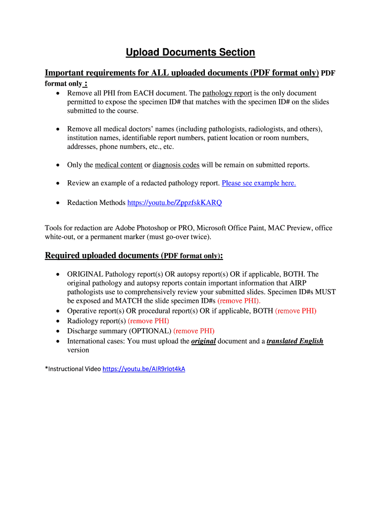 Fillable Online Case Submission Checklist AIRP Fax Email Print