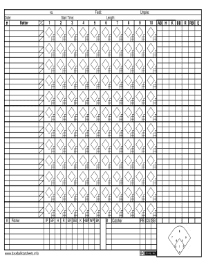 Baseball Scorecard Template