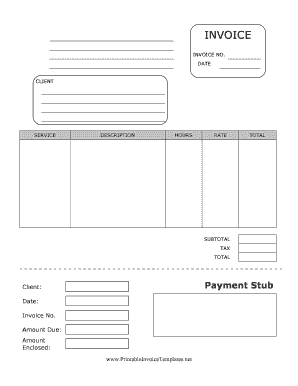 free printable invoice templates