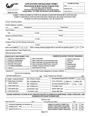 Application for Building Permit