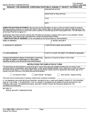 Request for Workers' Compensation/Public Disability Benefit Information