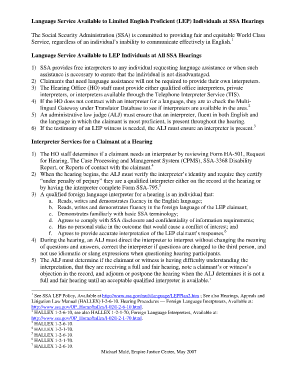 Ssa form 795 - Statement of Claimant or Other Person - Social Security Administration