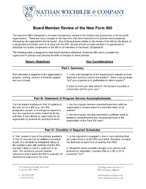 IRS Form 990 Board Review Guide