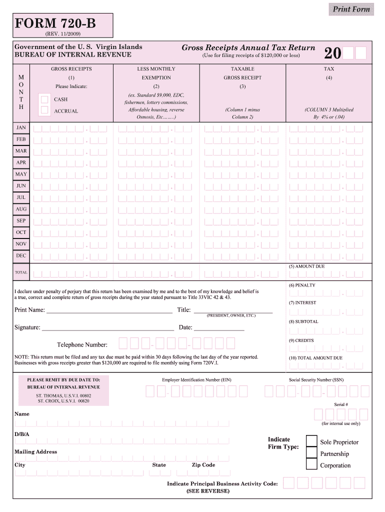 720 vi 2009 form Preview on Page 1