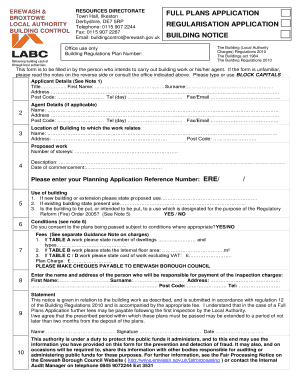 UK Building Regulations Full Plans Application