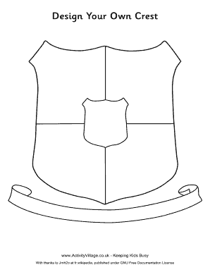 Fillable Online Crest design sheet - Parkfield Primary School Fax Email ...