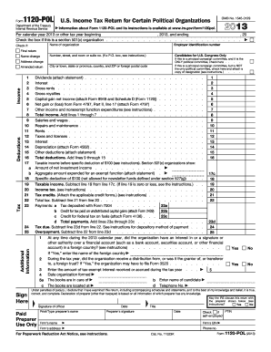 Form 1120-POL US Political Organization Tax Return