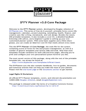 DIY Planner Core Package