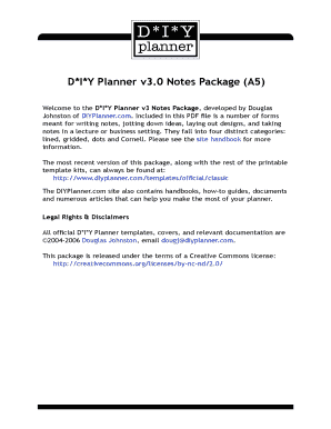 DIY Planner Notes Package