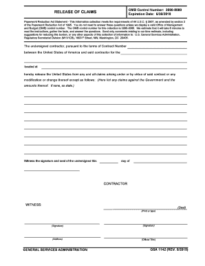 Release of Claims Form
