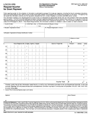 HUD-27053 Request Voucher for Grant Payment