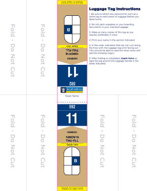 Luggage Tag Instructions