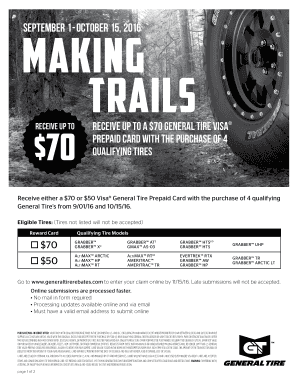 General Tire Rebate Form