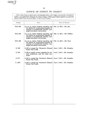 NOTICE OF INTENT TO OBJECT - gpo