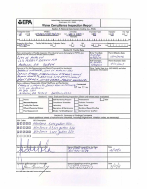 EPA Water Compliance Inspection Report