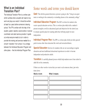 Individual Transition Plan Guide