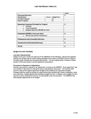 budget template form