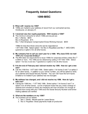 1099-MISC Tax Form FAQ