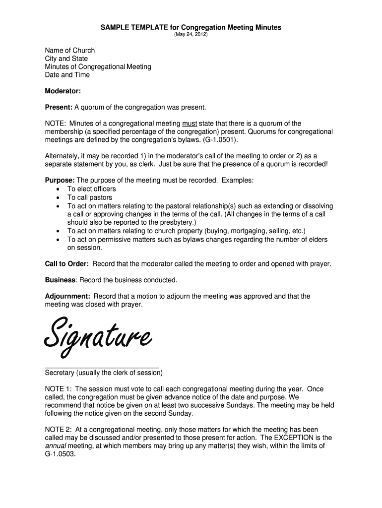 Executive Committee Meeting Minutes Template For Your Needs