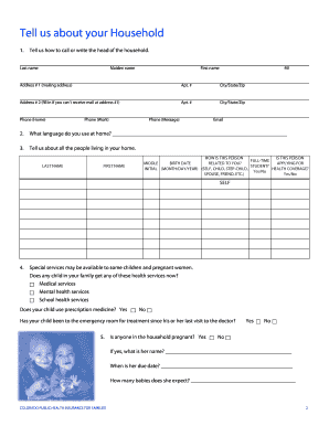 Colorado Public Health Insurance Application