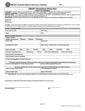 SMART Educational Work Plan