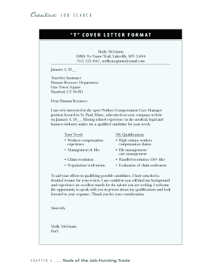 T COVER LETTER FORMAT - Mn - Fill and Sign Printable Template Online