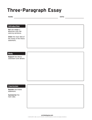 Three-Paragraph Essay Template