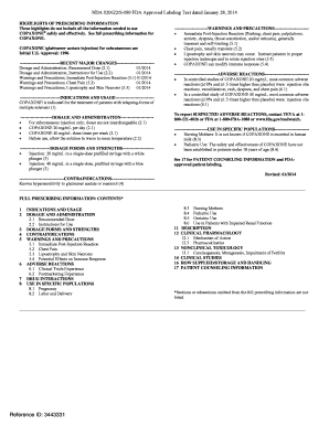 Fillable Online accessdata fda label. Copaxone (glatiramer acetate ...