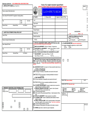California Property Tax Assessment Appeal Application