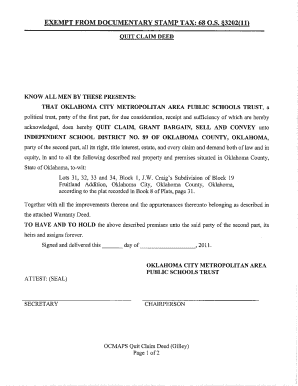 Fillable Online QUIT CLAIM DEED Fax Email Print - pdfFiller