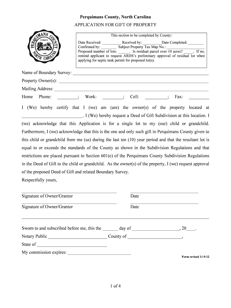 Fillable Online perquimanscountync Planning, Building and Zoning